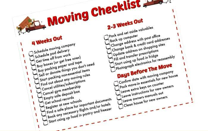 Moving Checklist